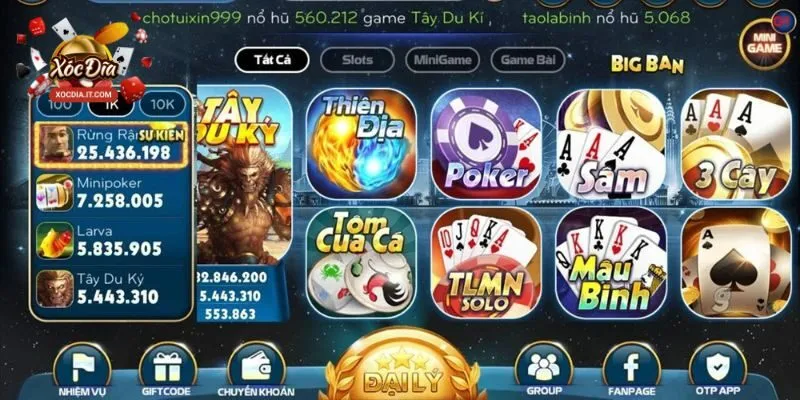 Trải nghiệm xóc đĩa online tại Rikvip